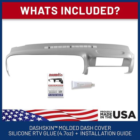 غطاء DASH المصبوب على مدسشكين متوافق مع 1997-2000 C1500 K1500 Tahoe Suburban Yukon & 1997-2000 Escalade باللون الرمادي المتوسط-مصنوع في الولايات المتحدة الأمريكية in Kuwait