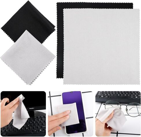 10pcs Gray Glasses Cloth - Knitted & Brushed Wipe Cloth for Camera Lens, Phone Screen in Saudi Arabia