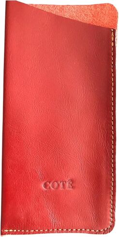 Genuine Leather Glasses Case, 6.69 x 3.54 inches, Available in Red, Brown and Black. Glasses in Saudi Arabia