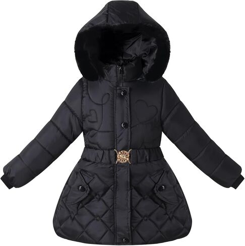 Little Girl Winter Dress Coat Fleece Puffer Jacket Snow Water Resistant Clothes in Kuwait
