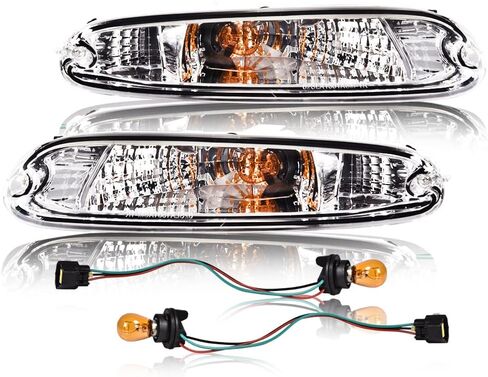PIT66 Front Bumper Turn Signal Lights, Compatible with Mazda MX-5 Miata 1990 1991 1992 1993 1994 1995 1996 1997 W/Bulbs Clear Lens 8BN151060 8BN151070 Halogen Clear Lens in Saudi Arabia