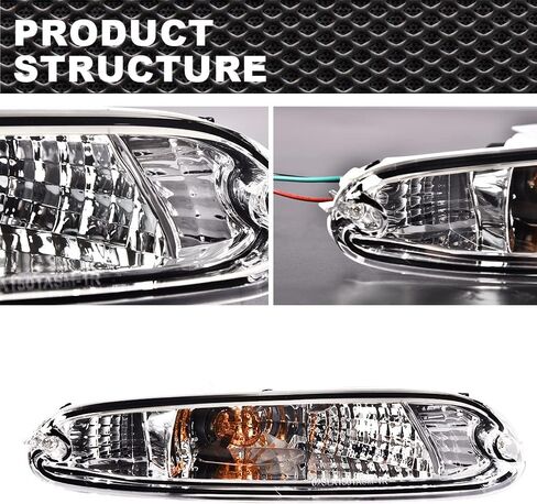 PIT66 Front Bumper Turn Signal Lights, Compatible with Mazda MX-5 Miata 1990 1991 1992 1993 1994 1995 1996 1997 W/Bulbs Clear Lens 8BN151060 8BN151070 Halogen Clear Lens in Saudi Arabia