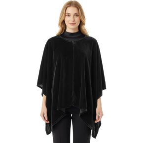 Women Ponchos Sweater Versatile Lightweight Solid Velvet Knitted Shawl Wrap Scarf Cape Accessories for Womens in Saudi Arabia