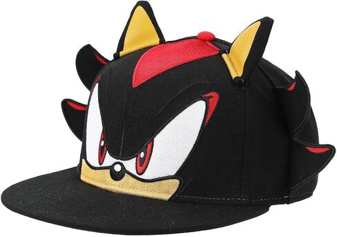 Bioworld Sonic The Hedgehog Big Face Shadow Snapback Hat with 3D Ears & Quills Black in Saudi Arabia