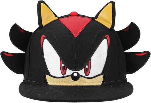 Bioworld Sonic The Hedgehog Big Face Shadow Snapback Hat with 3D Ears & Quills Black in Saudi Arabia