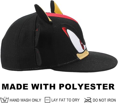 Bioworld Sonic The Hedgehog Big Face Shadow Snapback Hat with 3D Ears & Quills Black in Saudi Arabia