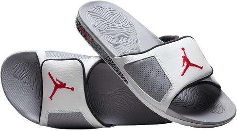 Nike Jordan Hydro III Men's Slides (854556-101, Summit White/Cement Grey/Black/Fire Red) in Saudi Arabia