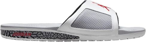 Nike Jordan Hydro III Men's Slides (854556-101, Summit White/Cement Grey/Black/Fire Red) in Saudi Arabia