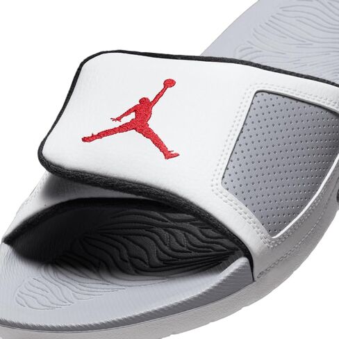 Nike Jordan Hydro III Men's Slides (854556-101, Summit White/Cement Grey/Black/Fire Red) in Saudi Arabia