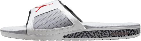 Nike Jordan Hydro III Men's Slides (854556-101, Summit White/Cement Grey/Black/Fire Red) in Saudi Arabia