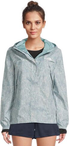 The North Face Womens Antora Rain Jacket—Print Blue Eclipse Regenerative Ink Print Large in Saudi Arabia