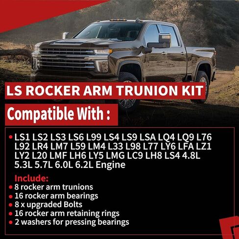 Rocker Arm Upgraded Trunnions kit for all LS 4.8L 5.3L 5.7L 6.0L 6.2L 7.0L engines(with bolts) in Saudi Arabia