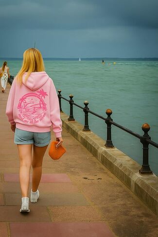 هوديس رسومات النخيل للنساء جونيورز جونيورز الجمالية Y2K Sweatshirts الزي preppy in Kuwait