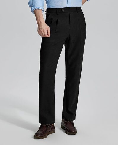 Susclude Mens Pleated Dress Pants Regular Fit Dress Slacks for Men 30"/32"/34" Old Money Vintage Casual Formal Trousers in Saudi Arabia