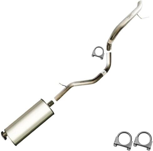 Northeastern Exhaust | Stainless Steel Muffler and Tail Pipe Exhaust System Kit Compatible for Jeep Commander 2006-2010 Jeep Grand Cherokee 2005-2010 3.7L 4.7L | Free Clamps Included in Saudi Arabia