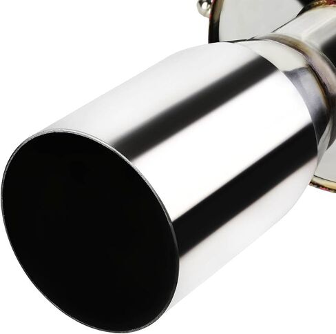 Auto Dynasty 3.5 Inches Round Muffler Tip Catback Exhaust System Compatible with 05-10 Chevy Cobalt Pontiac G5, Stainless Steel in Saudi Arabia