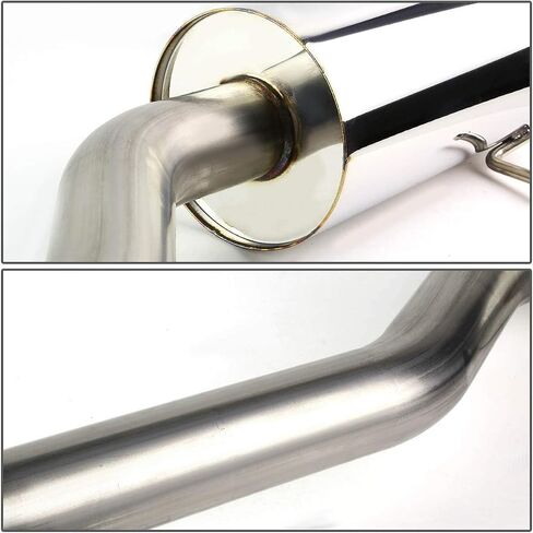 Auto Dynasty 3.5 Inches Round Muffler Tip Catback Exhaust System Compatible with 05-10 Chevy Cobalt Pontiac G5, Stainless Steel in Saudi Arabia