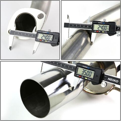 Auto Dynasty 3.5 Inches Round Muffler Tip Catback Exhaust System Compatible with 05-10 Chevy Cobalt Pontiac G5, Stainless Steel in Saudi Arabia