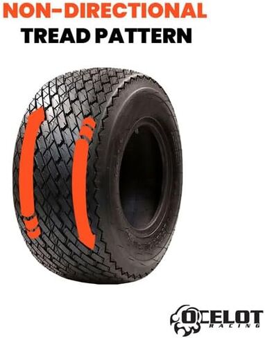 Ocelot LG03 Golf Cart Tire 18x8.5-8 Durable 4-Ply Construction | Low Impact Block Style Tread | Turf and Golf Course Friendly | Quiet Operation | OEM Replacement Sizing | Perfect for Low-Intensity Use in Saudi Arabia