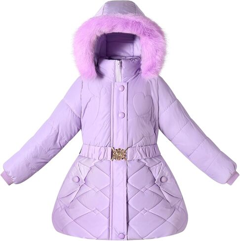 Little Girl Winter Dress Coat Fleece Puffer Jacket Snow Water Resistant Clothes in Kuwait