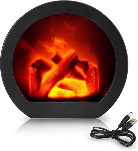 Bestview Fireplace Lanterns Decorative, Fake Fireplace,Flame Effect LED Fire Lamp for Indoor Outdoor Christmas Decoration (No Heater Function Black) in Saudi Arabia