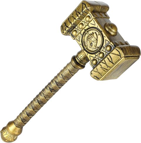 Viking Plastic War Hammer Prop Weapons for Men Halloween Costume, Medieval Cosplay Accessory Replica LARP Birthdays Gifts in Kuwait