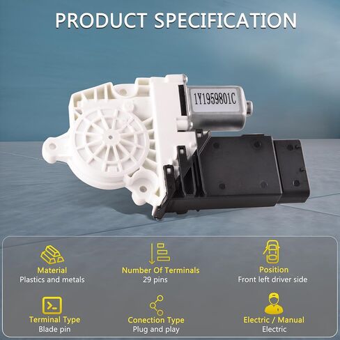 1Y1959801C Left Driver Window Regulator Motor for 2003-2010 Volkswagen Beetle Window Lifting Motor in Saudi Arabia