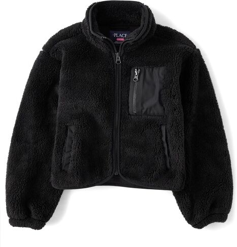 The Children's Place Girls' Long Sleeve Sherpa Fleece Full Zip Jacket in Saudi Arabia