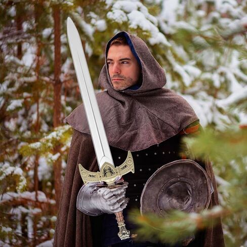 King Arthur Toy Sword,35" Medieval Longsword,Plastics Sword,Medieval Knight Costume Accessories for Renaissance Props in Kuwait