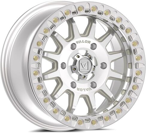 15x7 Valor Offroad V09 Raw Machined Beadlock UTV Wheel 6x5.5 (40mm) in Kuwait
