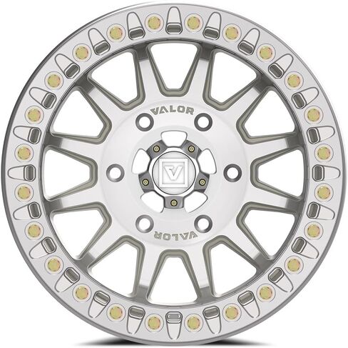 15x7 Valor Offroad V09 Raw Machined Beadlock UTV Wheel 6x5.5 (40mm) in Kuwait
