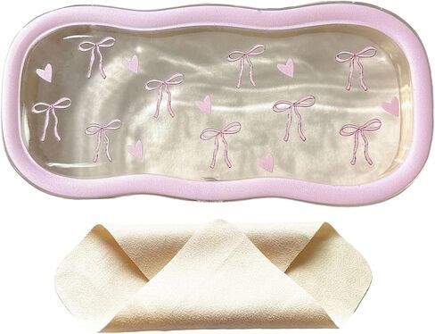 Glasses Case Hard Shell Eyeglass Protective Case Cute Holder Box with Cleaning Cloth in Saudi Arabia