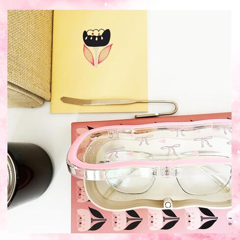 Glasses Case Hard Shell Eyeglass Protective Case Cute Holder Box with Cleaning Cloth in Saudi Arabia