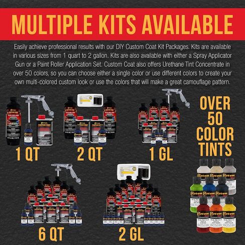 Custom Coat Federal Standard Color # 35048 Navy Blue Urethane Spray-On Truck Bed Liner, 1.5 Gallon Kit with Spray Gun and Regulator - Durable Textured Protective Coating - Car Auto in Saudi Arabia
