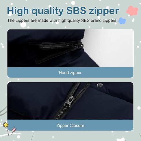 Girl's Puffer Jacket Kids Long Winter Coats Heavyweight Parka Warm Fleece Snow Outerwear with Removable Fur Hood in Kuwait