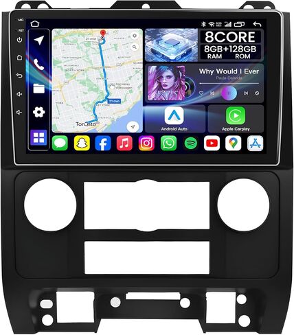 Android 12(2G+32G) ستيريو راديو السيارة لسيارة Ford Escape 2007 2008 2009 2010 2011 2012 مع CarPlay وAndroid Auto، 9 بوصة 1280 * 800 شاشة لمس تدعم بلوتوث GPS DSP FM SWC كاميرا احتياطية in Saudi Arabia