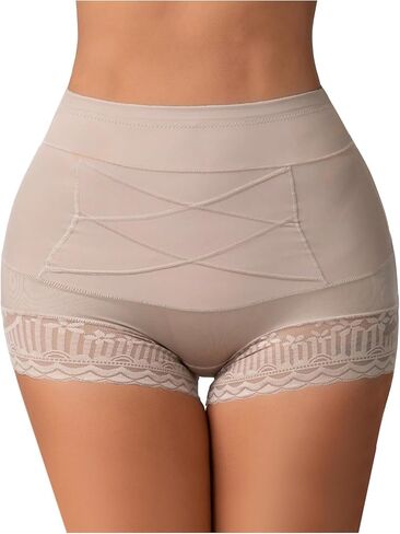 SweatyRocks Tummy Control Shapewear Panties for Women Lace High Waist Seamless Underwear in Saudi Arabia