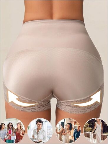 SweatyRocks Tummy Control Shapewear Panties for Women Lace High Waist Seamless Underwear in Saudi Arabia