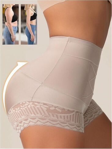 SweatyRocks Tummy Control Shapewear Panties for Women Lace High Waist Seamless Underwear in Saudi Arabia