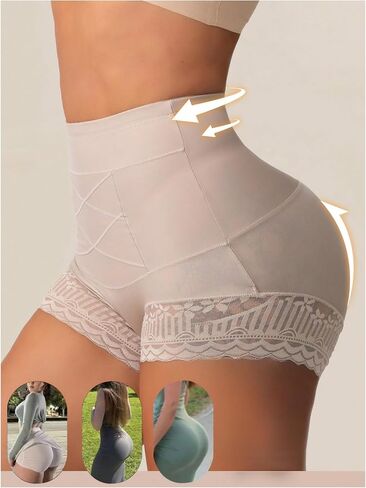 SweatyRocks Tummy Control Shapewear Panties for Women Lace High Waist Seamless Underwear in Saudi Arabia