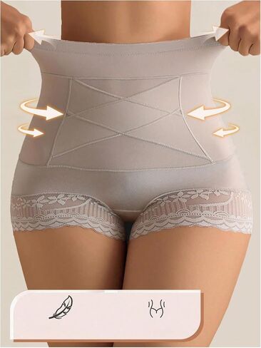 SweatyRocks Tummy Control Shapewear Panties for Women Lace High Waist Seamless Underwear in Saudi Arabia
