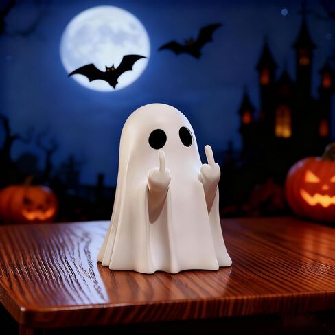 Halloween Ghost Figurine, Halloween Decor Indoor, Ghost Decor - Cute and Spooky Ghost Ornament for Mantel, Shelf, Windowsill, Entryway & Table to Create Perfect Atmosphere in Saudi Arabia