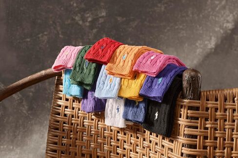 Polo Ralph Lauren Womens Cable Solid Coll Crew Socks - 1 زوج - راحة قطنية مستدامة in Saudi Arabia