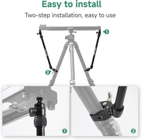Accsoon Toprig Camera Slider Support Arm Stabilizer, Ajustable Tripod Support Arms for Increasing Stability in Aluminum Alloy, for Toprig S60 Slider - 2 Packs in Kuwait