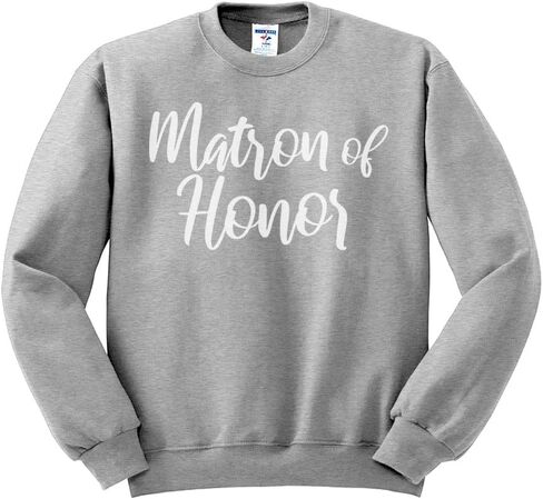 Teesandtankyou Bridal Party Matron of Honor Sweatshirt للجنسين in Saudi Arabia