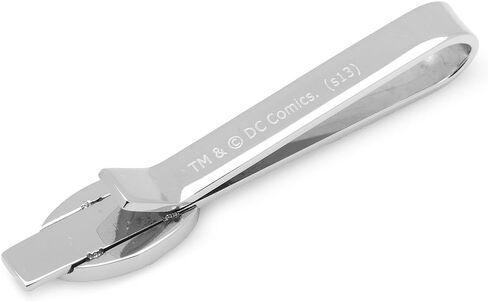 DC Comics Stainless Steel Batman Recaured Shield Tie Bar ، مرخص رسميًا in Saudi Arabia