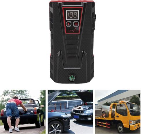 1000A Lithium Starter Pack, Upgraded QDSP Car Battery Pack for 6L Gasoline, 5.5L Engines with 3 Mode LED Flashlight & 18W Fast Charging USB Port (Red) in Saudi Arabia