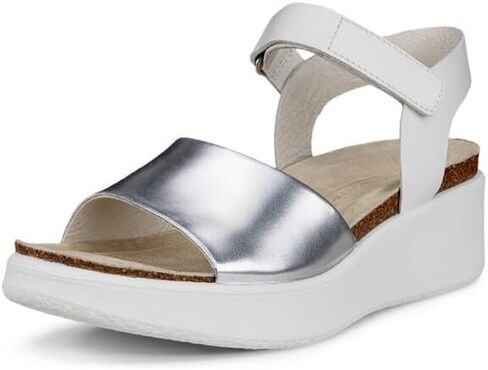 ECCO Women's Flowt Wedge Cork Sandal, Black/Black, 7-7. 5 in Saudi Arabia