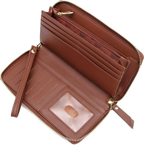GEEAD Wristlet Wallets for Women PU Leather RFID Blocking Zip Around Wallet in Saudi Arabia