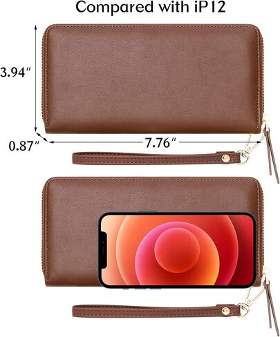 GEEAD Wristlet Wallets for Women PU Leather RFID Blocking Zip Around Wallet in Saudi Arabia